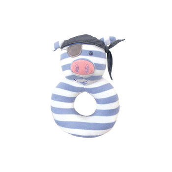 Apple Park Pirate Pig Organic Cotton Teething Rattle