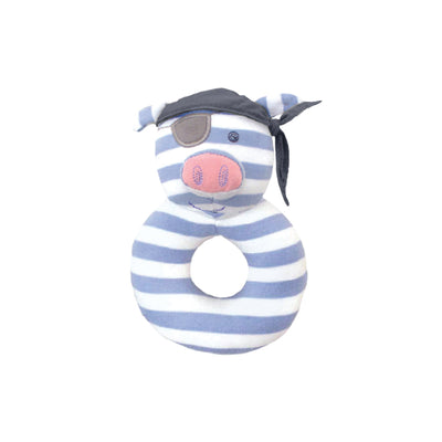 Apple Park Pirate Pig Organic Cotton Teething Rattle