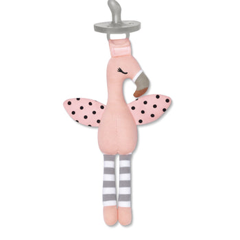 Apple Park Franny Flamingo Organic Cotton Pacifier Buddy