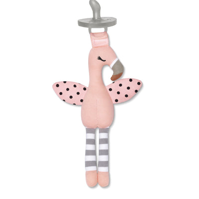 Apple Park Franny Flamingo Organic Cotton Pacifier Buddy