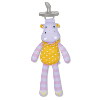 Apple Park JoJo Hippo Organic Cotton Pacifier Buddy