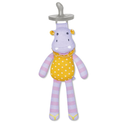 Apple Park JoJo Hippo Organic Cotton Pacifier Buddy