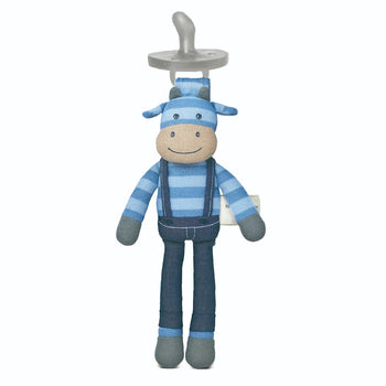 Apple Park Mr. Moo Organic Cotton Pacifier Buddy