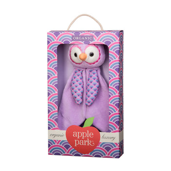 Apple Park Patterned Blankies - Purple Owl