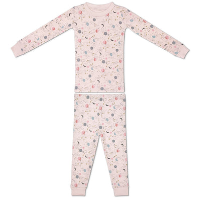 Apple Park Organic Cotton Pajamas - Pink Moon & Stars