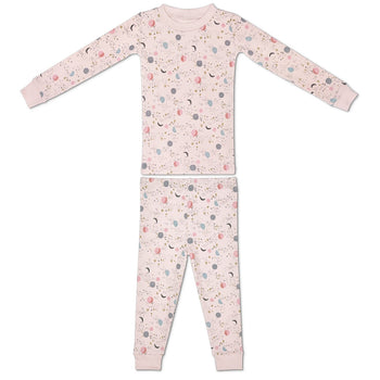 Apple Park Organic Cotton Pajamas - Pink Moon & Stars