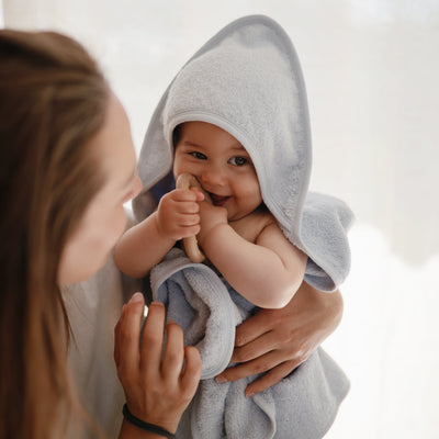 Mushie Organic Cotton Hooded Baby Towel – Soft & Absorbent Bath Towel