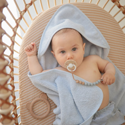 Mushie Organic Cotton Hooded Baby Towel – Soft & Absorbent Bath Towel
