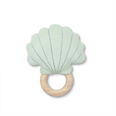 Apple Park Teal Shell Rattle