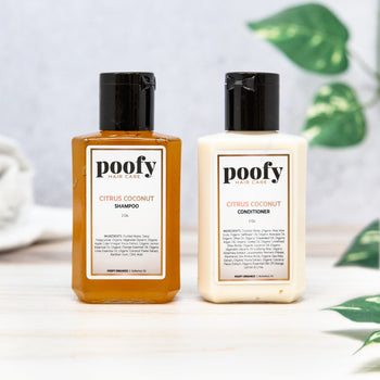 Poofy Organics Citrus Coconut Shampoo & Conditioner Travel Set, 2 oz Each