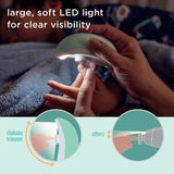 Olababy Electric Baby Nail Trimmer – Bladeless Nail File for Newborns & Toddlers (USB Rechargeable, LED Light)