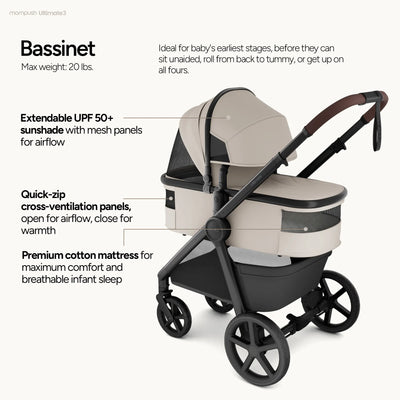 Momp ush Ultimate 3 All-Terrain Stroller for Newborn to Toddler