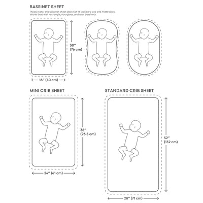 Muslin Bassinet Crib Sheet – 100% Cotton