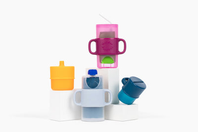 KiddyTrek 4-in-1 Sip & Snack Set – Food Pouch, Juice Box, Sippy & Snack Cup Holder