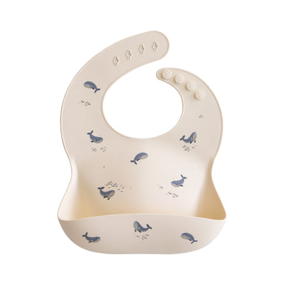 Mushie Silicone Baby Bib – Adjustable Catch-All Bib