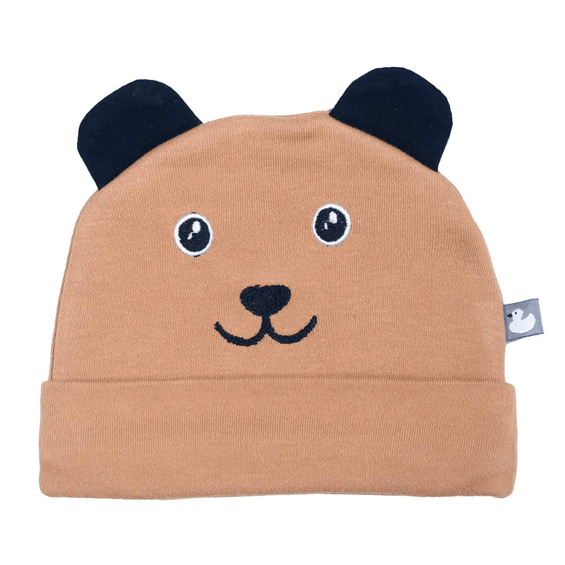 BB & Co Little teddy bear pure cotton birth hat with camel ears - Euromallusa