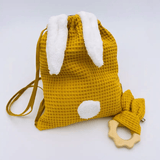 BB & Co Rabbit honeycomb backpack - mustard - Euromallusa