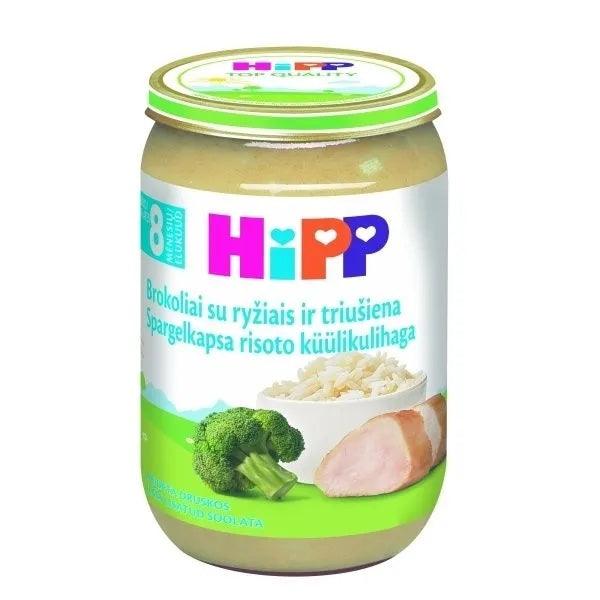 HiPP Broccoli with Rice and Rabbit Puree 220g (6433) - Euromallusa