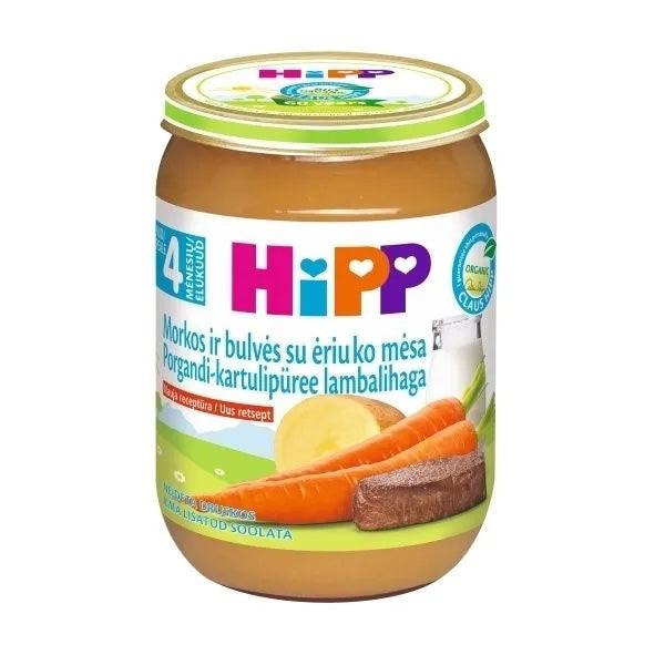 HiPP Carrots and Potatoes with Lamb Meat Puree 190g (6123) - Euromallusa