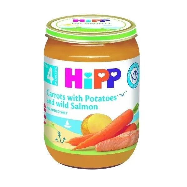HiPP Carrots with Potatoes and Wild Salmon Puree 190g (6105) - Euromallusa
