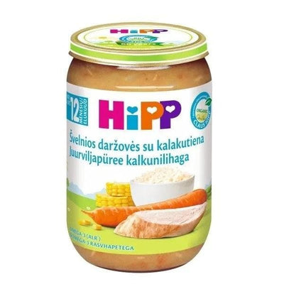 HiPP Creamy Vegetables With Turkey Puree 220G (6813) - Euromallusa