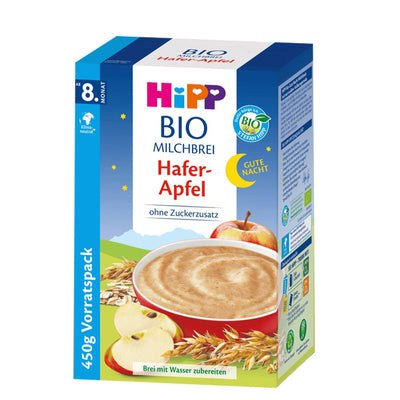 HiPP Good Night Porridge Oats Apple 450g from 8th months (DA30006) - Euromallusa