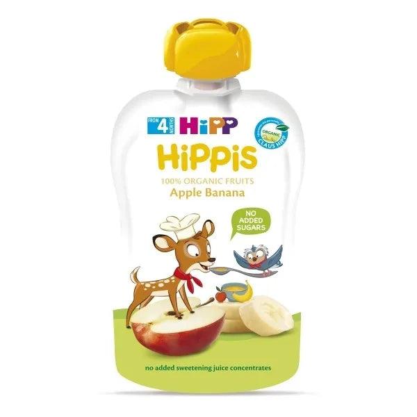 HiPP Hippis Apple Banana Puree 100g (8573) - Euromallusa