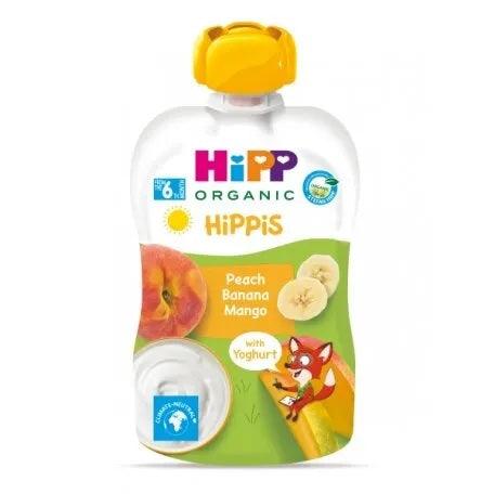 HiPP Hippis Peach Banana Mango with Yoghurt 100g (8680) - Euromallusa