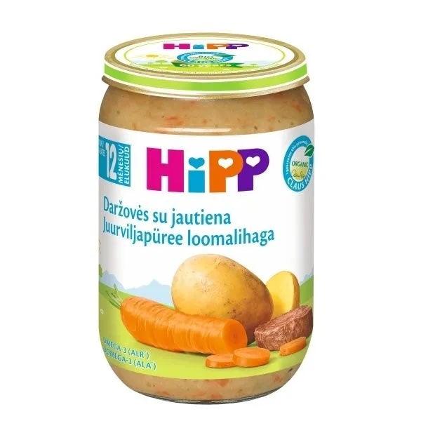 HiPP Mixed Vegetables With Beef Puree 220G (6863) - Euromallusa