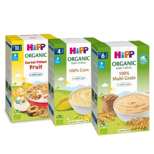 HiPP Organic Corn + Flakes Fruit + Multi Grain cereal 200g combo - Euromallusa