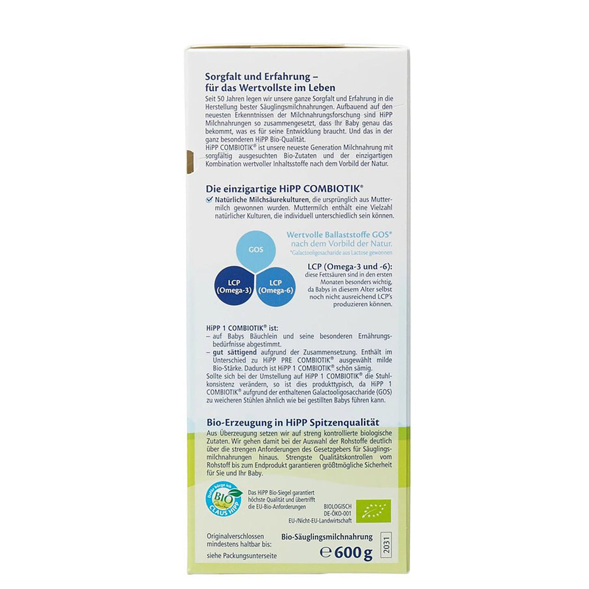 Organic Combiotik® Infant Formula 1 600 g