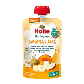 Holle Banana Lama – Pouch Banana, Apple, Mango & Apricot 100 G (150604) - Euromallusa