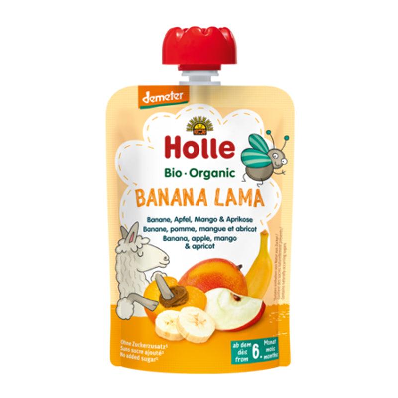 Holle Banana Lama – Pouch Banana, Apple, Mango & Apricot 100 G (150604) - Euromallusa