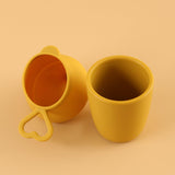 Silicone Cup with Sippy Lid (Mustard) - Euromallusa