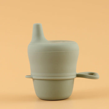 Silicone Cup with Sippy Lid (Sage) - Euromallusa